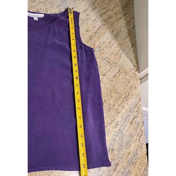 New! Vtg DRESS BARN Sz 8 Purple Silk 3 Piece Blouse, Tank & Pant Set Pleated - Picture 16 of 16